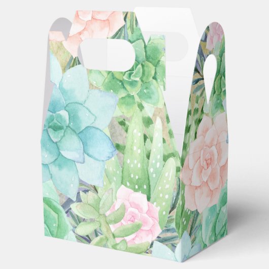 Vetplanten Bloemen | Prachtige Waterverf Bedankdoosjes (Geopend)