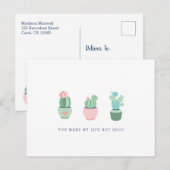 Vetplanten Cactussen Je Maakt Mijn Leven Niet Succ Briefkaart (Voorkant / Achterkant)