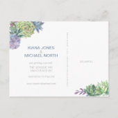 Vetplanten en Glans Save the Date Blauw ID515 Aankondigingskaart (Achterkant)