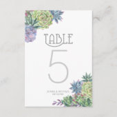 Vetplanten en glinsterende tafelkaartjes Groen ID5 Kaart (Voorkant)