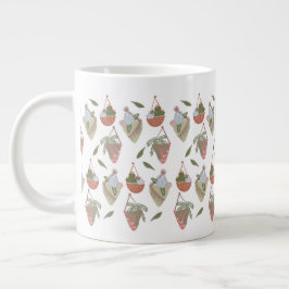 Vetplanten en hangende cactusplanten groenblijvend grote koffiekop