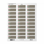 Vetplanten en Roze Bloemen Rustiek Hout Etiket (Full Sheet)