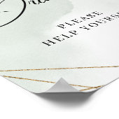 Vetplanten eucalyptus gouden lijst boho drankjes b poster (Hoek)