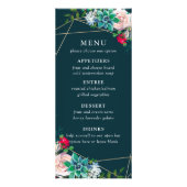 Vetplanten & Goud Chic Trouwmenu Reclamekaart (Voorkant)