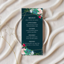 Vetplanten & Goud Chic Trouwmenu