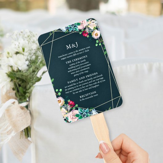 Vetplanten & Goud Chic Trouwprogramma Handwaaier