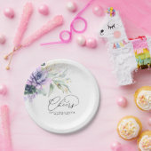 Vetplanten Goud Groene Elegante Moderne Proost Pap Papieren Bordje (Feest)