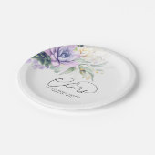 Vetplanten Goud Groene Elegante Moderne Proost Pap Papieren Bordje (Gekanteld)