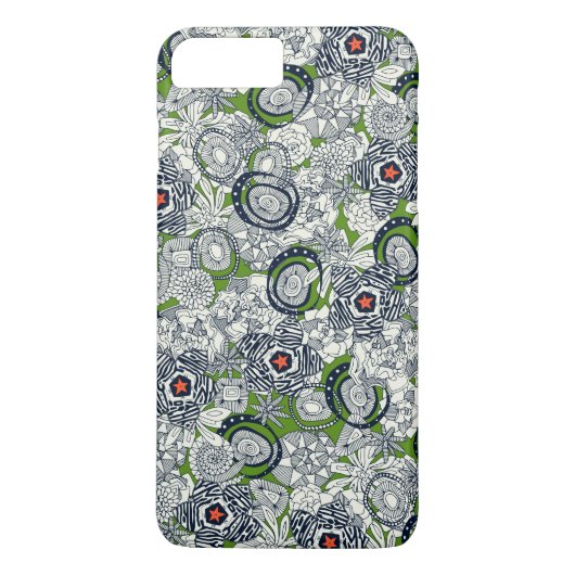 vetplanten groen oranje ster Case-Mate iPhone case (Achterkant)