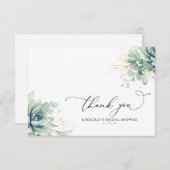 Vetplanten Groene Bruidsdouche Bedankt (Voorkant / Achterkant)