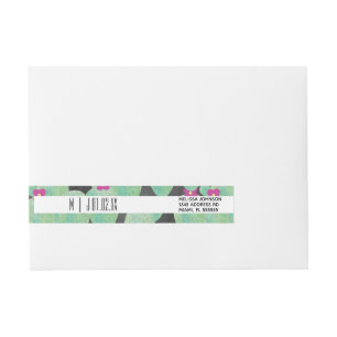 Vetplanten groene wedding logo adreslabel wikkel