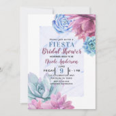 Vetplanten Moderne Chic Marmeren Bruidsdouche Fees Kaart (Voorkant)