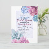 Vetplanten Moderne Chic Marmeren Bruidsdouche Fees Kaart (Staand voorkant)