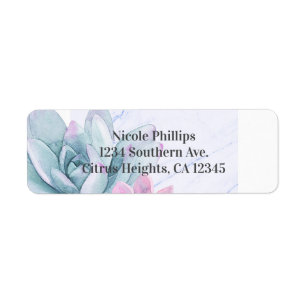 Vetplanten Moderne Chic Marmeren Bruidsdouche Fies Etiket