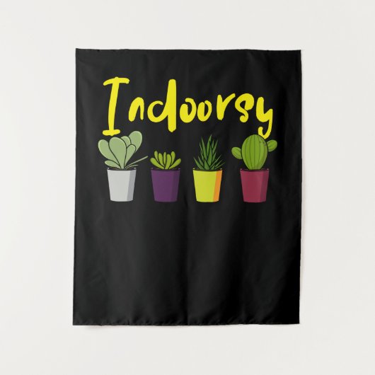 Vetplanten Potplanten Wandkleed (Voorkant)