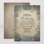  vetplanten rustiek Baby shower Kaart (Voorkant / Achterkant)