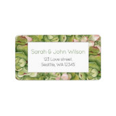 Vetplanten Rustieke Huwelijksadreslabels Etiket (Voorkant)