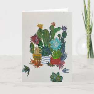 Vetplanten tentoongesteld bedankkaart