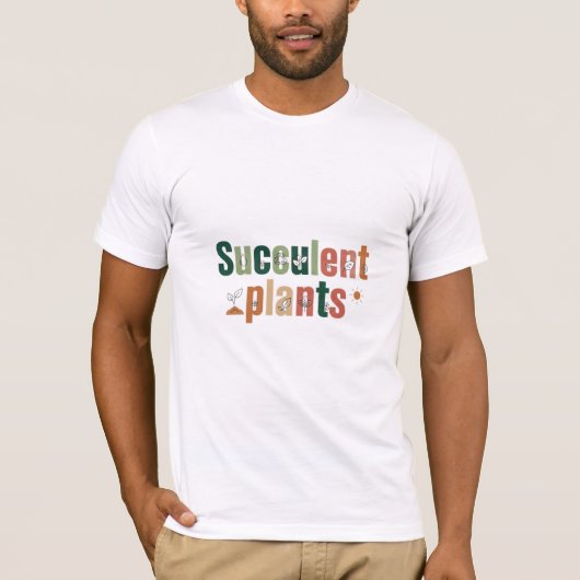 Vetplanten Typografie T-shirt (Voorkant)