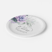 Vetplanten Zilver Groen Elegant Modern Proost Papieren Bordje (Gekanteld)