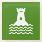 Vetraviaanse vlag - Glazen Onderzetter (Voorkant)