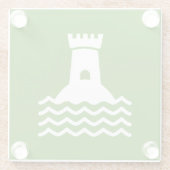 Vetraviaanse vlag - Glazen Onderzetter (Achterkant)