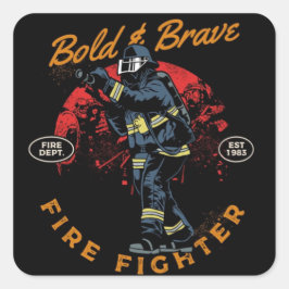 Vetrembrandblusser Vierkante Sticker