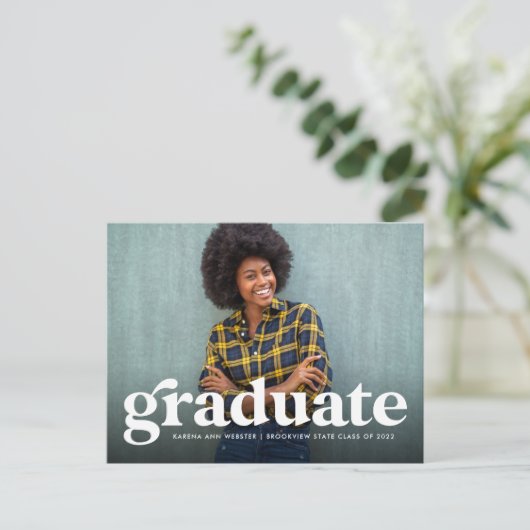 Vetretro horizontale de uitnodiging van het afstud (Staand voorkant)