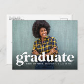 Vetretro horizontale de uitnodiging van het afstud (Voorkant / Achterkant)