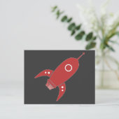 Vetretro Rocket Shiket Red Briefkaart (Staand voorkant)