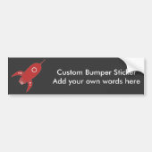 Vetretro Rocket Shiket Red Bumpersticker (Voorkant)