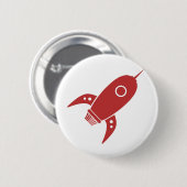 Vetretro Rocket Shiket Red Ronde Button 5,7 Cm (Voorkant /achterkant)