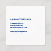 Vetreuzenketter blauw wit vierkante visitekaartje (Achterkant)