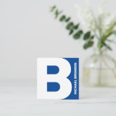 Vetreuzenketter blauw wit vierkante visitekaartje (Staand voorkant)