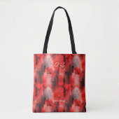 Vetrode Abstracte gepersonaliseerde Canvas tas (Voorkant)