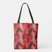 Vetrode Abstracte gepersonaliseerde Canvas tas (Achterkant)