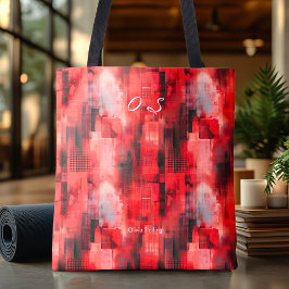 Vetrode Abstracte gepersonaliseerde Canvas tas