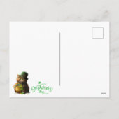 Vetrode kat in een bowler pet feestdagenkaart (Achterkant)