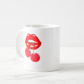 Vetrode lippen & Cherry Bite Mok (Voorkant links)