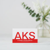 vetrode monogrammen visitekaartje (Staand voorkant)