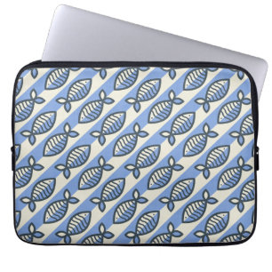 Vetroomblauwe vis laptop sleeve
