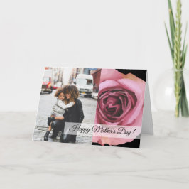 Vetroze en Paarse Rozen Moederdag Kaart