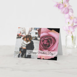 Vetroze en Paarse Rozen Moederdag Kaart