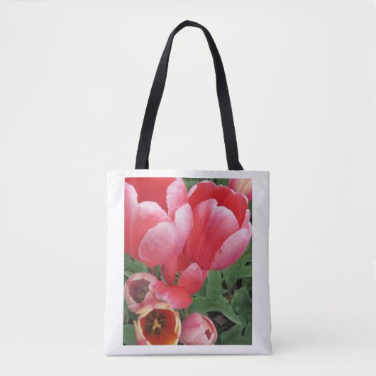 Vetroze Tulp Bloemen Foto Tote Bag (Voorkant)