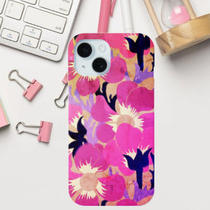 Vetrozene Roze & Paarse Windflower Patroon Retro  Case-Mate iPhone Case