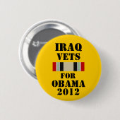 Vets van Irak voor Obama 2012 Ronde Button 5,7 Cm (Voorkant /achterkant)