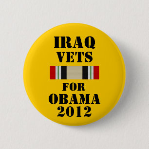 Vets van Irak voor Obama 2012 Ronde Button 5,7 Cm