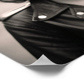 Vetser Punk Meisje in een Leren Jasje Poster (Hoek)