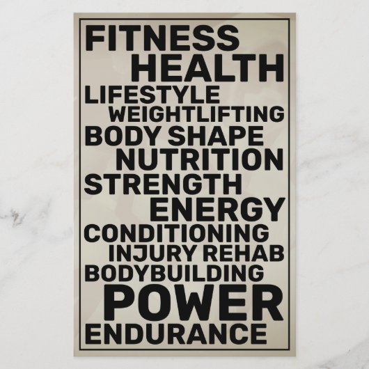 Vetsstijl geïnspireerd door fitnessflyer flyer (Voorkant)