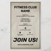 Vetsstijl geïnspireerd door fitnessflyer flyer (Achterkant)